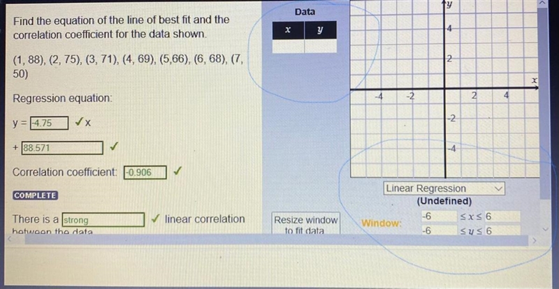 What do I put for x and y ? And what do I put in the bottom spots ?-example-1