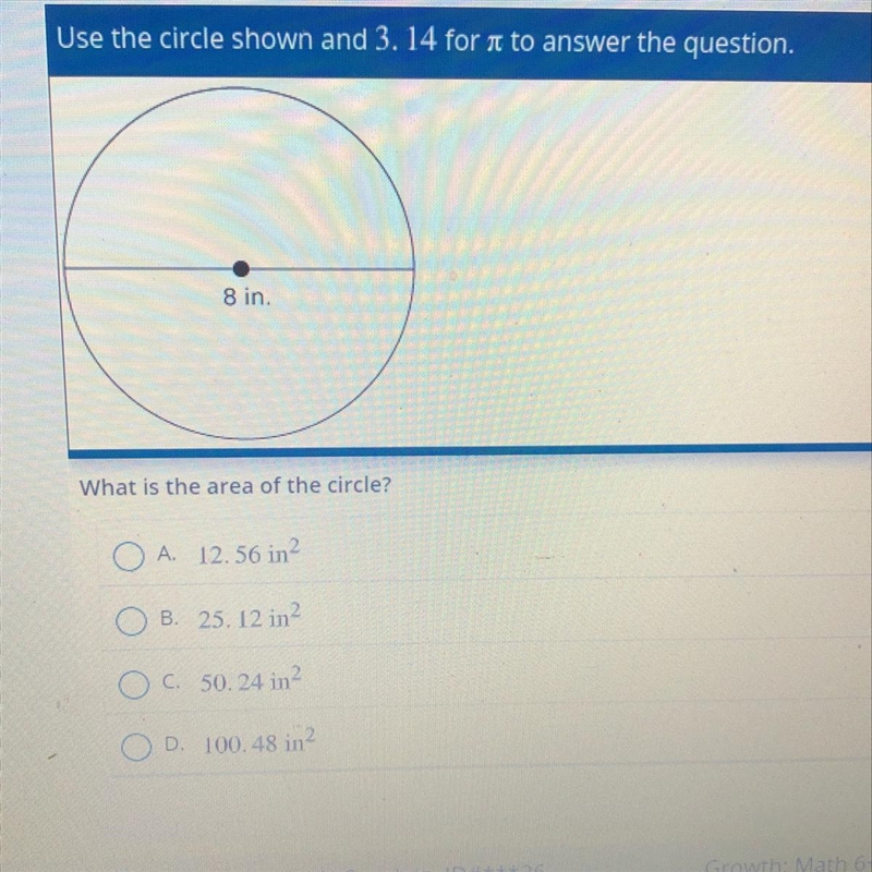 What is the area of the circle?-example-1