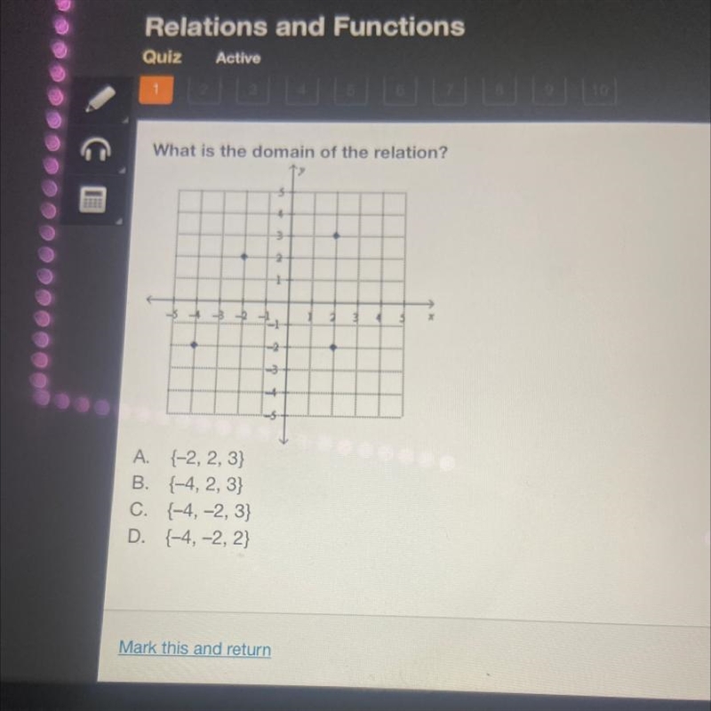 What is the domain of the relation?-example-1