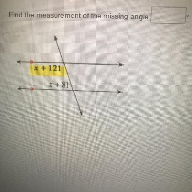 X+21=x+81 missing angle-example-1