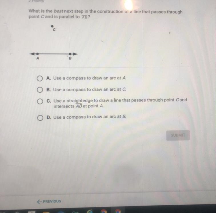 HELPPP What is the best next step in the construction of a line that passes through-example-1