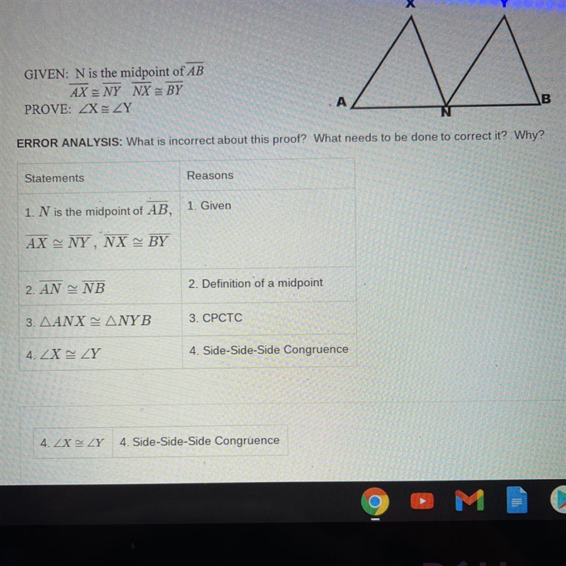 What is incorrect About this proof? What needs to be done to correct it?why ?-example-1