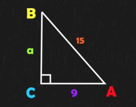 Find the length of "a" using the pythagorean theorem.-example-1