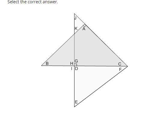 In the figure, angle K measures 45°. What is the measurement of angle C? A. 38° B-example-1