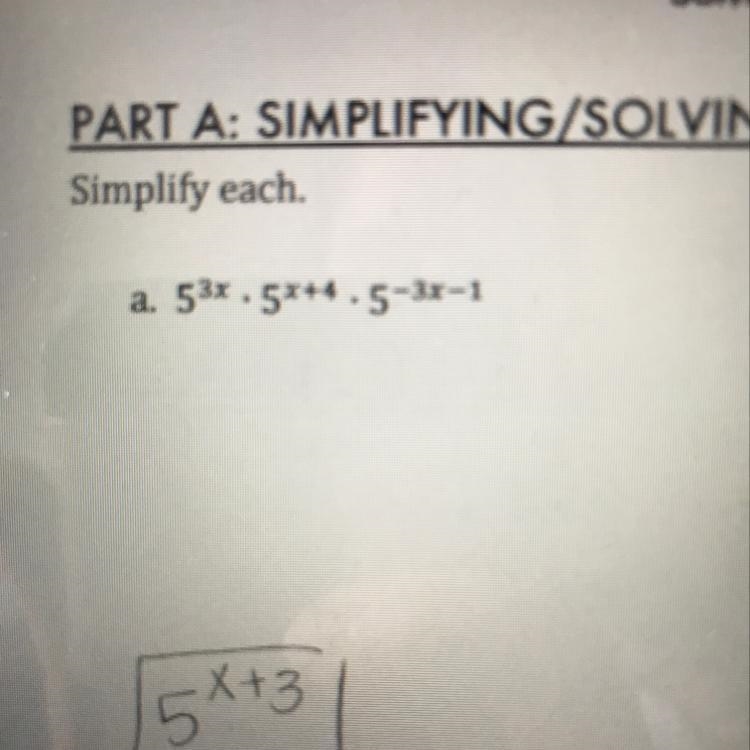 Simplifying/solving with common bases?-example-1