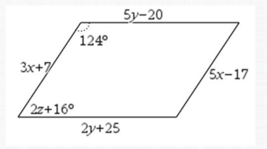 In the parallelogram below x= please help-example-1