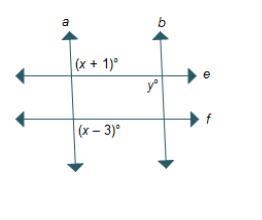 Parallel Lines and Angle Relationships #1 What is the value of y. Type your answer-example-3