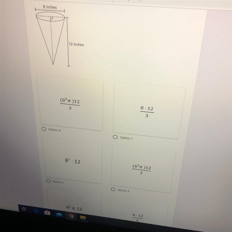 Which expression represents the volume of this solid ?-example-1