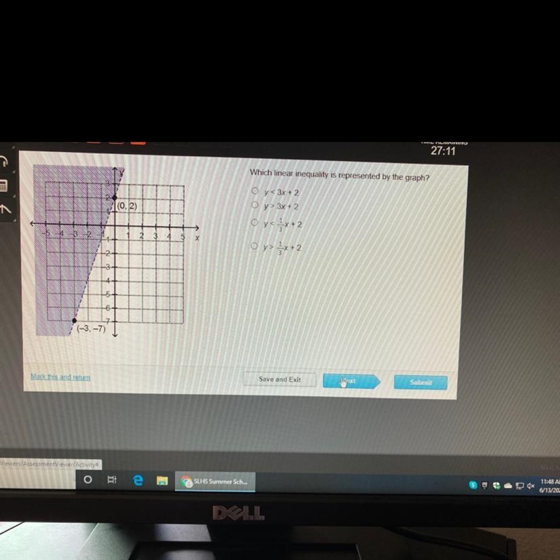 Which linear inequalities represented by the graph?-example-1