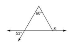 Find the angle for X-example-1