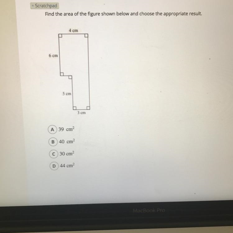 Find the area of the figure below ?-example-1