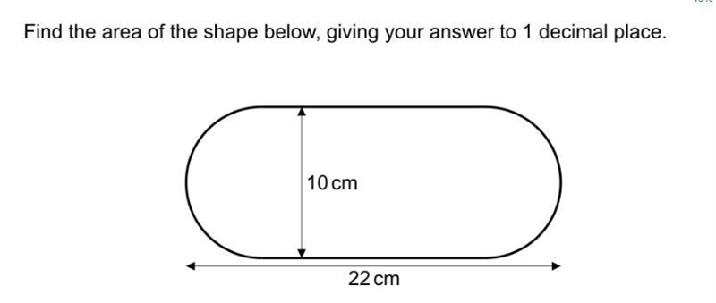 Find the area of the shape below, giving your answer to 1 decimal place-example-1