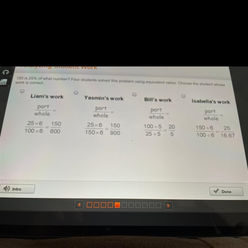 BRAINZLIEST 150 is 25% ofwhat number? Four atudents solved this problem using equivalent-example-1