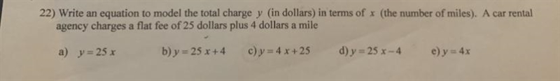 Write an equation to model the total charge y (in dollars) in terms of x (the number-example-1