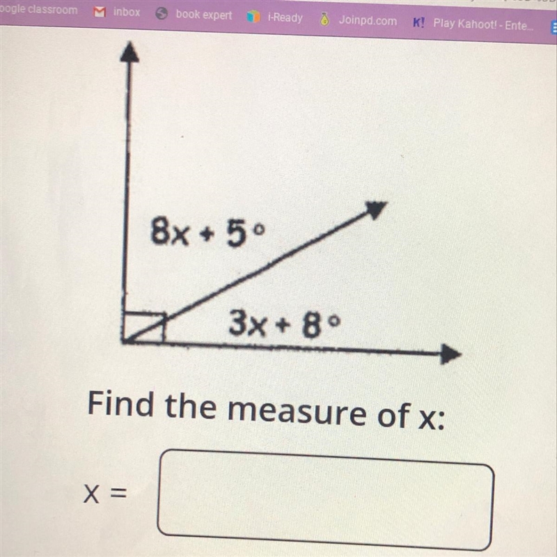 Find the measure of x:-example-1