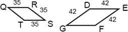 Quadrilateral QRST is similar to quadrilateral EDGF. What's the scale factor from-example-1