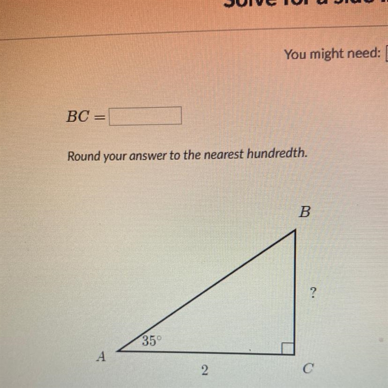 BC= Round your answer to the nearest hundredth. please help-example-1