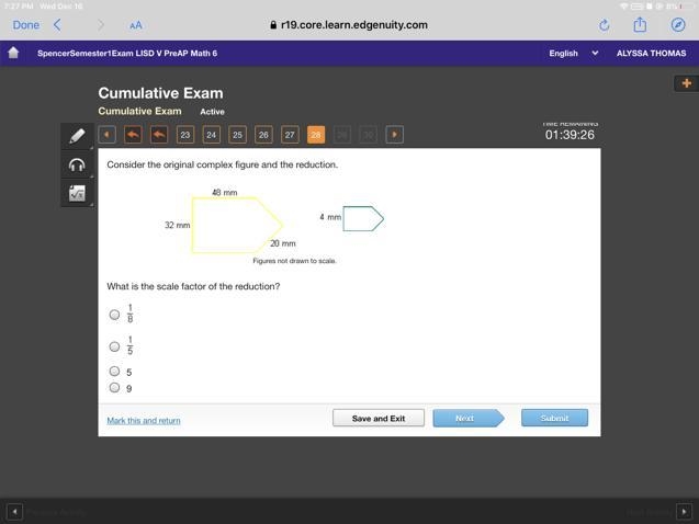 Consider the original complex figure and the reduction. Please help I have 2 hours-example-1