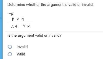 Determine whether this is valid or invalid argument-example-1