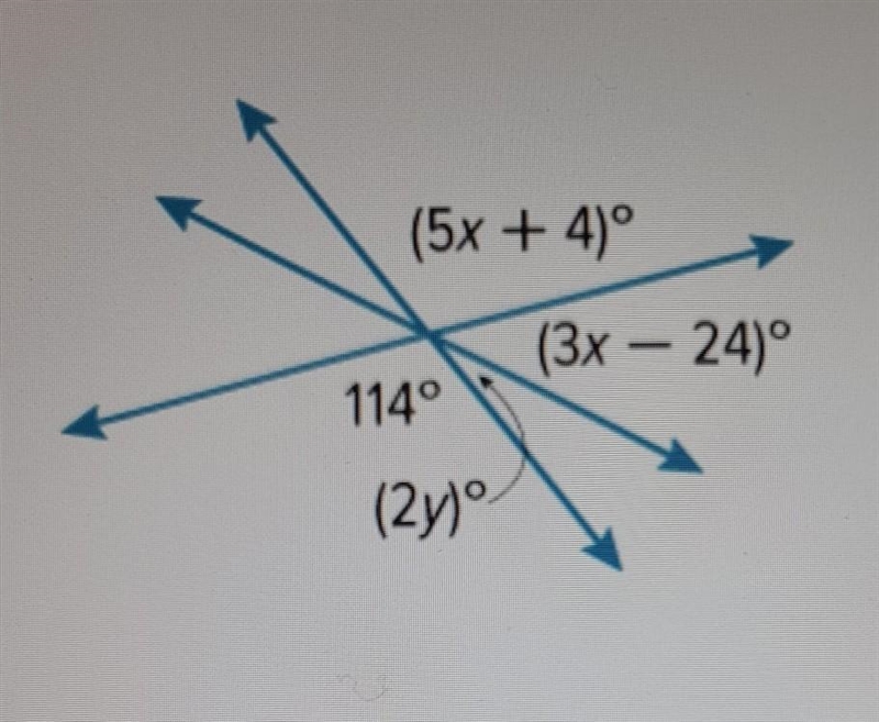 Find the values of x and y.​-example-1