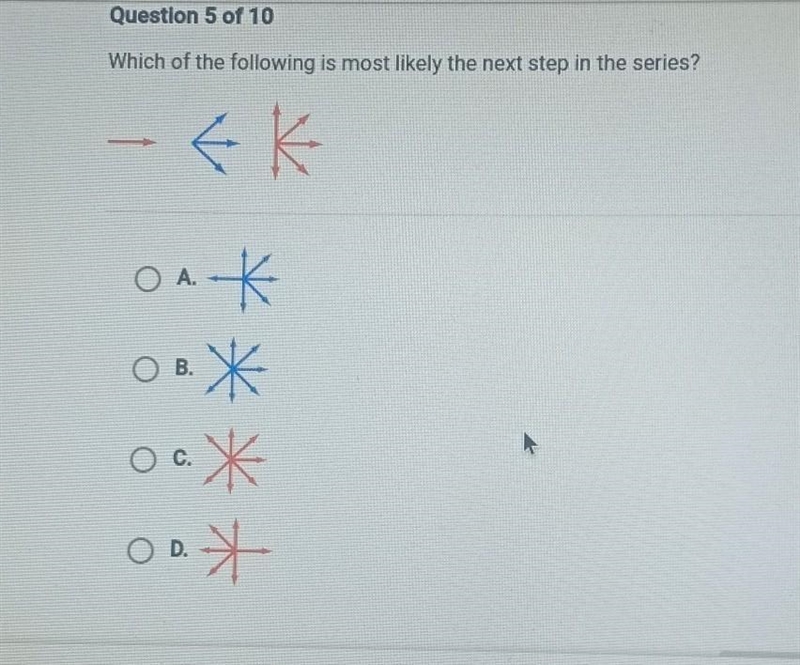 Which of the following is most likely the next step in the series ​-example-1