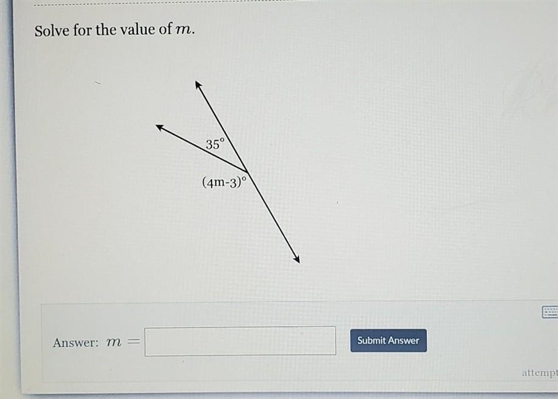 Solve for the value of m. ​-example-1