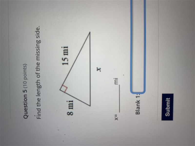 Find the length of the missing triangle-example-1