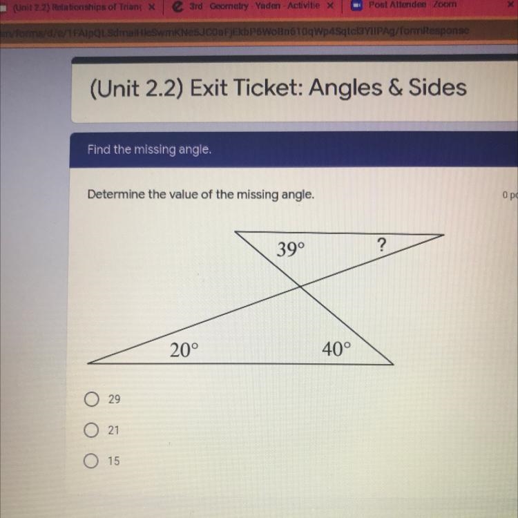 I need help i cant figure out the missing angle-example-1