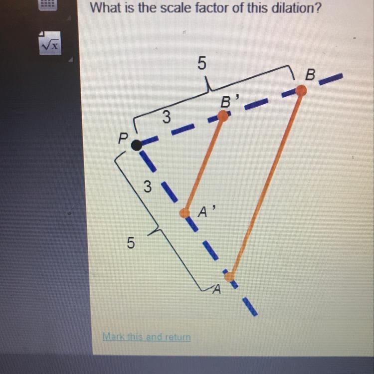 What is the scale factor of this dilation?-example-1