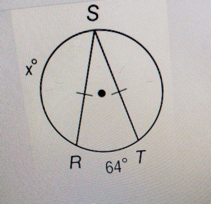 Chords and arcs. find x​-example-1