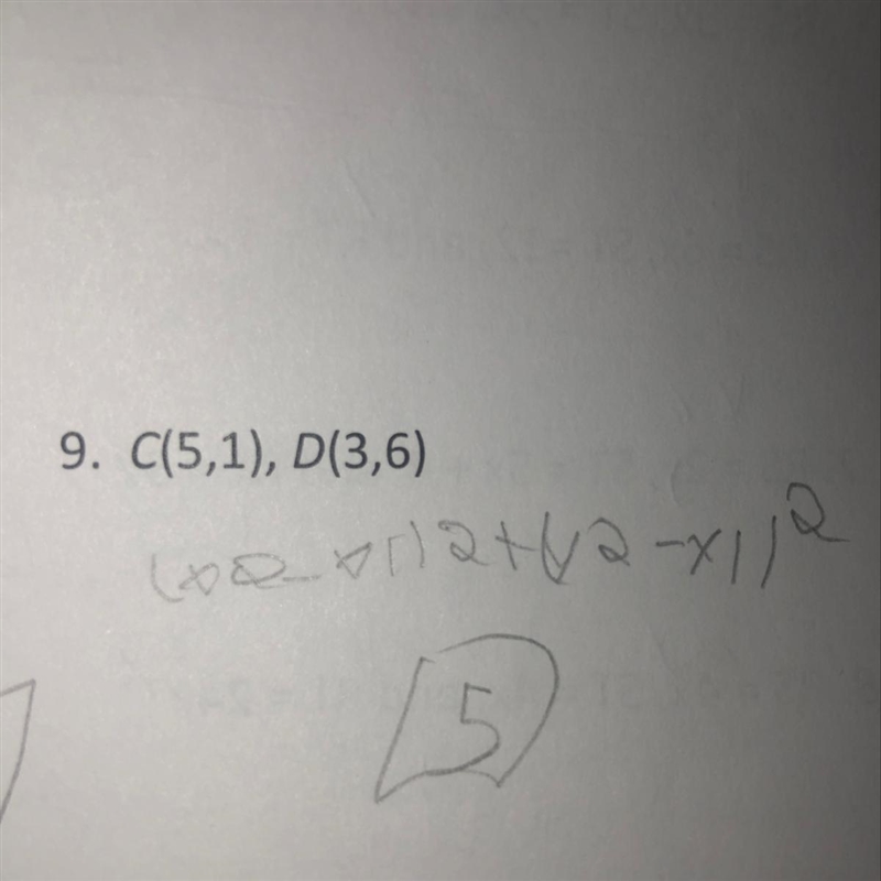 #9 Please help me this is due very soon. Find the distance between each pair of points-example-1