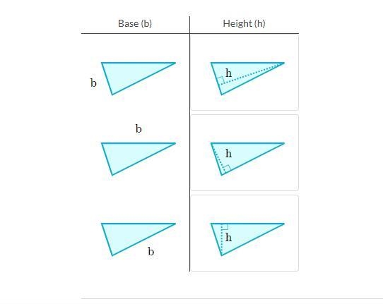 Match the base to the corresponding height-example-1