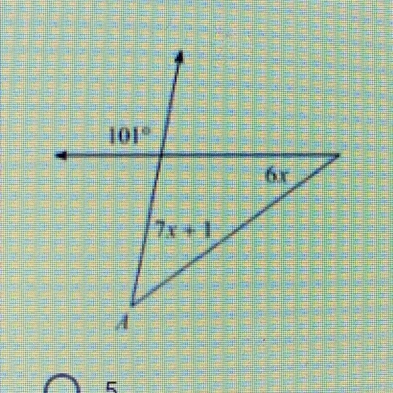 Solve for x A) 5 B) 6 C)7 D)8-example-1