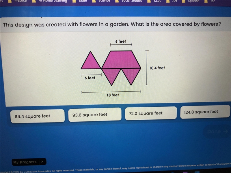 What is the area covered by flowers?-example-1