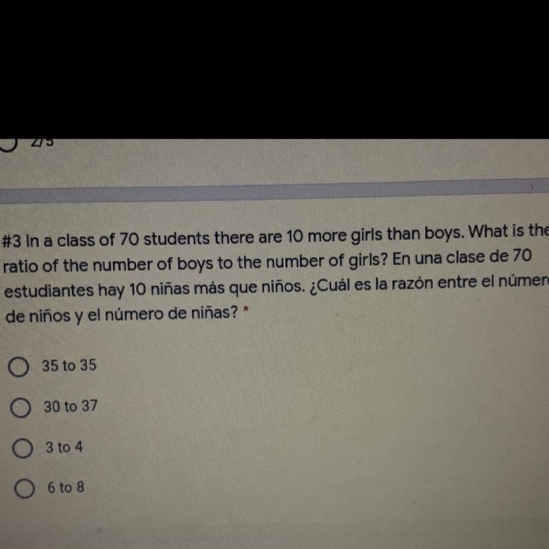 In a class of 70 students there are 10 more girls than boys. What is the ratio of-example-1