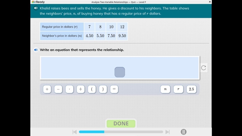 Write an equation that represents the relationship.Please help!-example-1