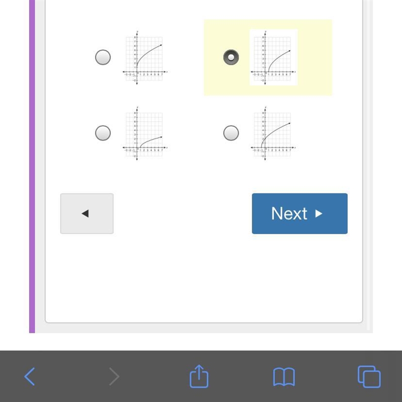 Which graph represents the function? f(x)=2x√+1-example-1