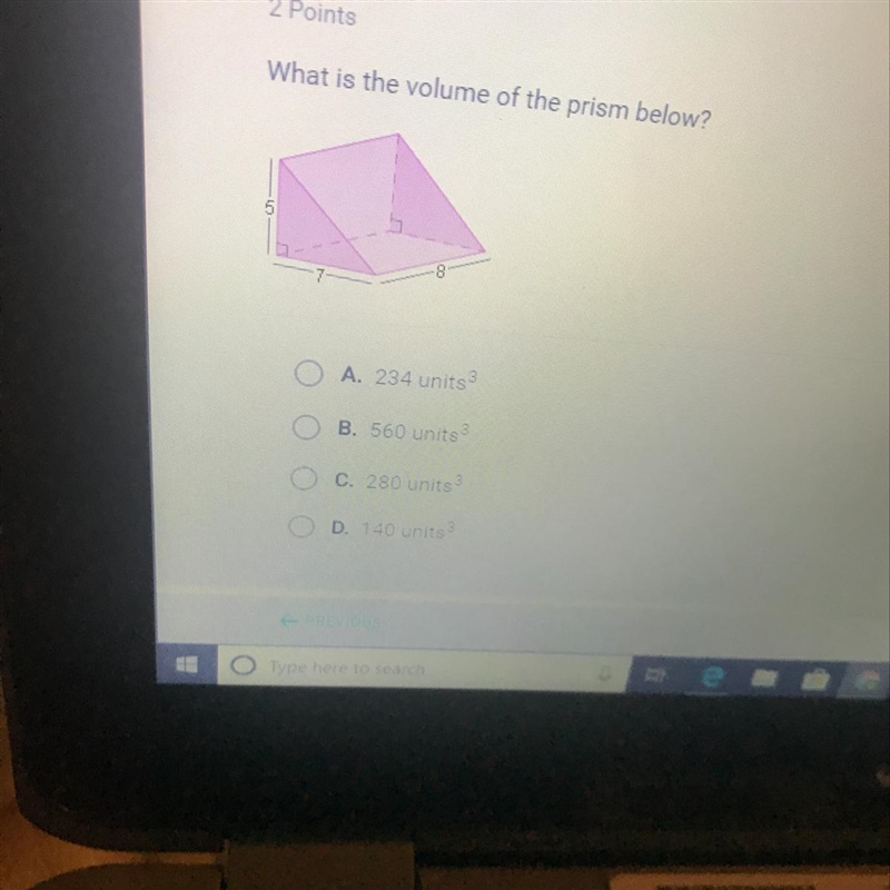 What is the volume of the prism below-example-1