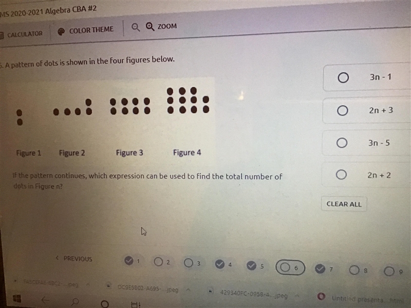 Answer Choices : 3n-1,2n+3,3n-5,2n+2-example-1