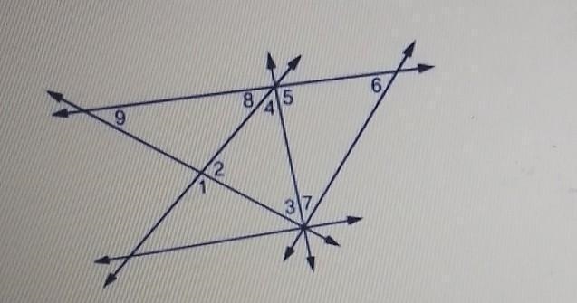 the diagram below shows the angles formed by some intersecting lines. give that m-example-1