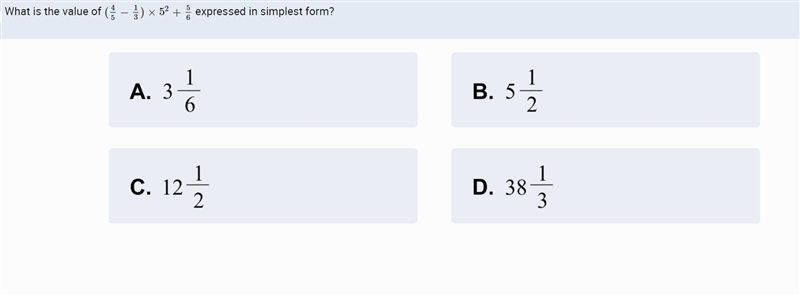 What is the value of (45−13)×52+56 expressed in simplest form?-example-1