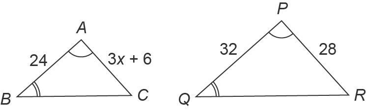 Use the following image to answer the questions. (a) How are the triangles similar-example-1