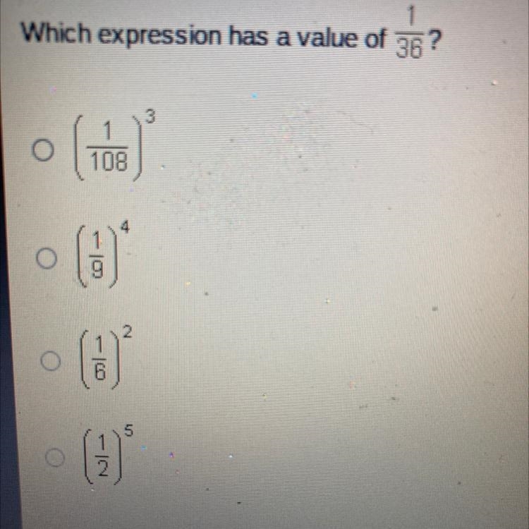 1 Which expression has a value of 38? 1 108 oo 2 5 ()-example-1