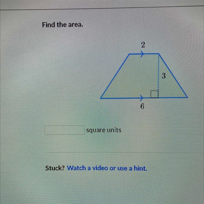 Find the area. 2 3 6-example-1