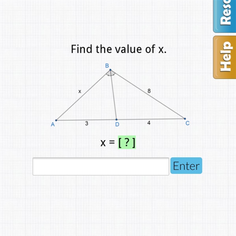 Find the value of x-example-1