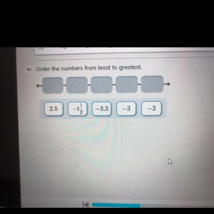 © Order the numbers from least to greatest.-example-1