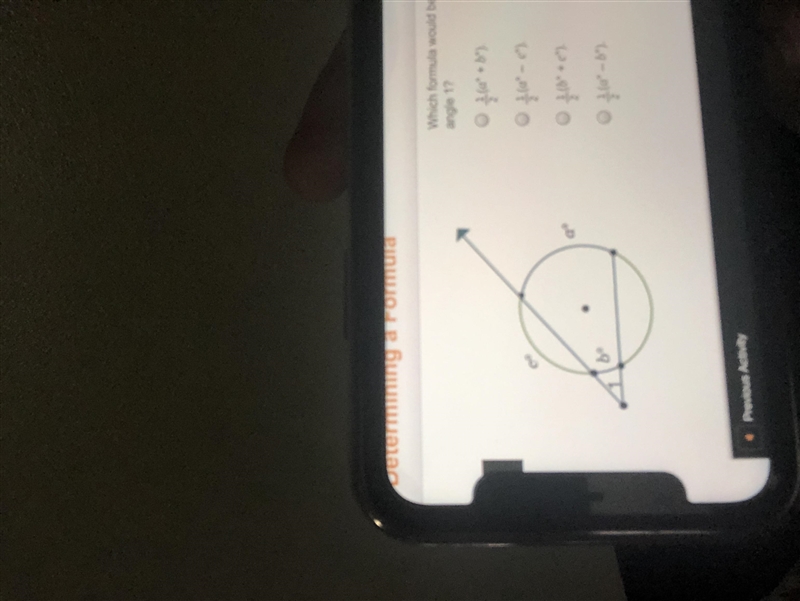 Which formula would be used to find the measure of angle 1-example-1