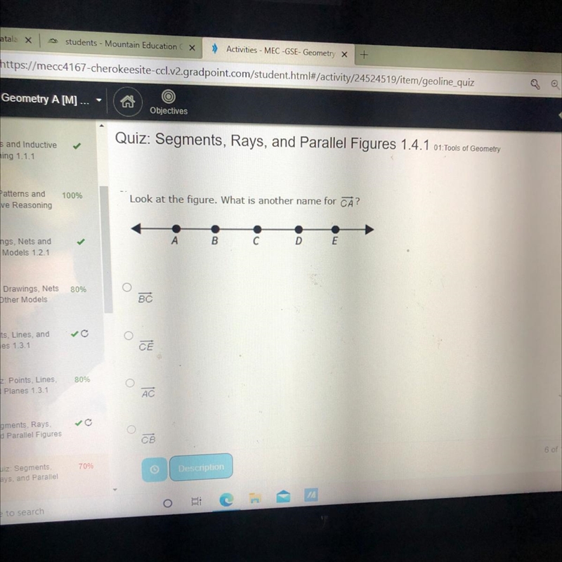 Look at the figure. What is another name for CA?-example-1