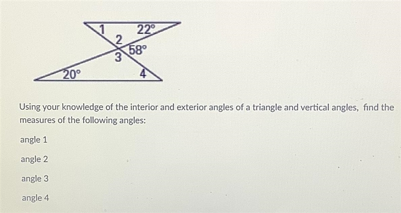 Find the measures of the following angles.-example-1