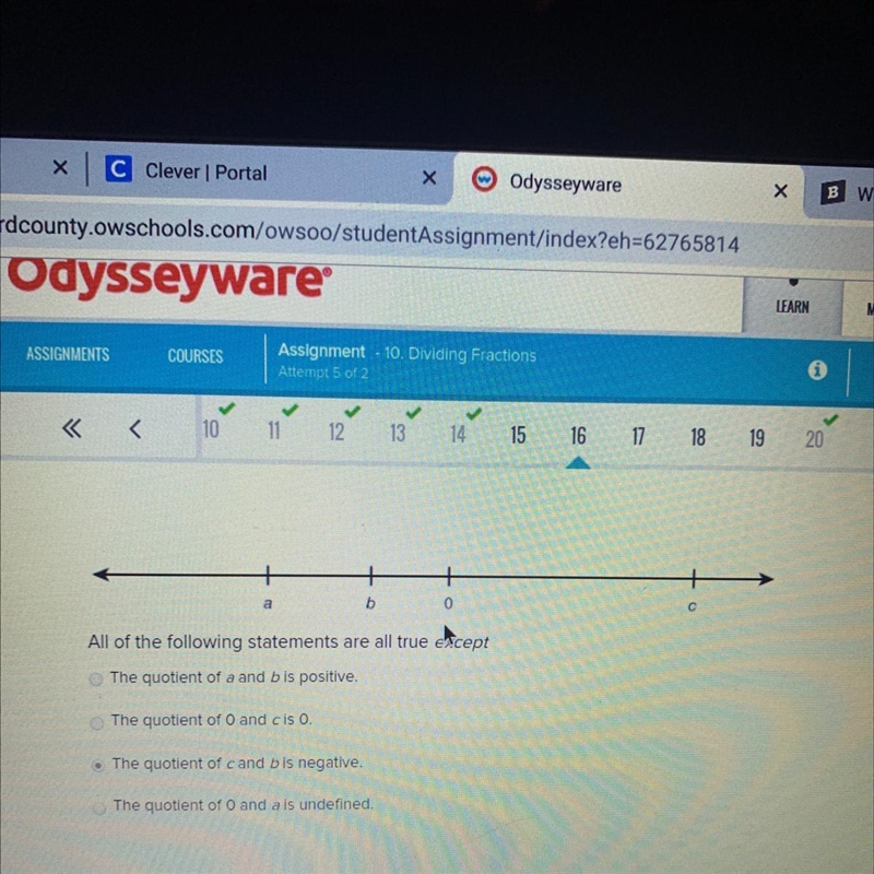 + + + b a 0 C All of the following statements are all true except The quotient of-example-1